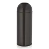 Abfalleimer, Ø 30 cm, Höhe 83 cm, schwarz, Chromnickelstahl, Kunststoff