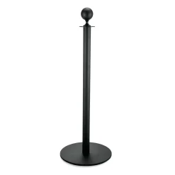 Abgrenzungspfosten Kugel Set CLASSIC, mit flachem Fuß, schwarz Set á 2 Stück, Edelstahl