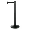 Abgrenzungspfosten Set LIGHTFLEX, schwarz, 200 cm, schwarzes Gurtband, Set á 2 Stück, Stahl