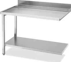 Ablauftisch Breite 120cm mit Grundboden, Anbau links