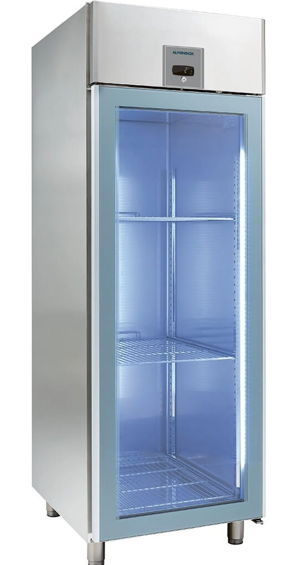 ALPENINOX Glastürkühlschrank KU 702-G BASE für GN 2/1, 670L