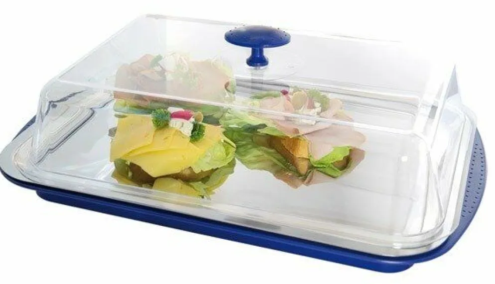 APS Kühlvitrine Thermo Tablett 5-teilig, 43x29x14 cm gekühlt inkl. Kühlakku
