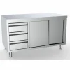Arbeitsschrank mit Schiebetüren, Schubladen Links 1800x700x850mm