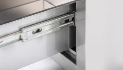 Arbeitsschrank mit Schiebetüren und Schubladenblock B 200cm x T 60cm