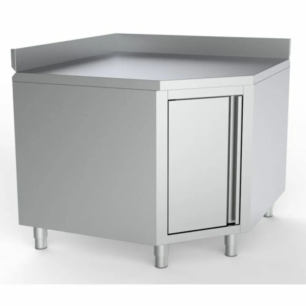 Arbeitstisch Ecke mit Tür und Aufkantung 1000/1000 mm, 700 mm tief