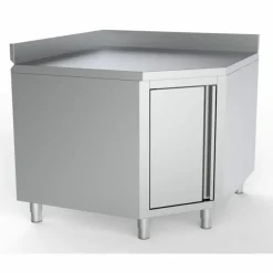 Arbeitstisch Ecke mit Tür und Aufkantung 1000/1000 mm, 600 mm tief