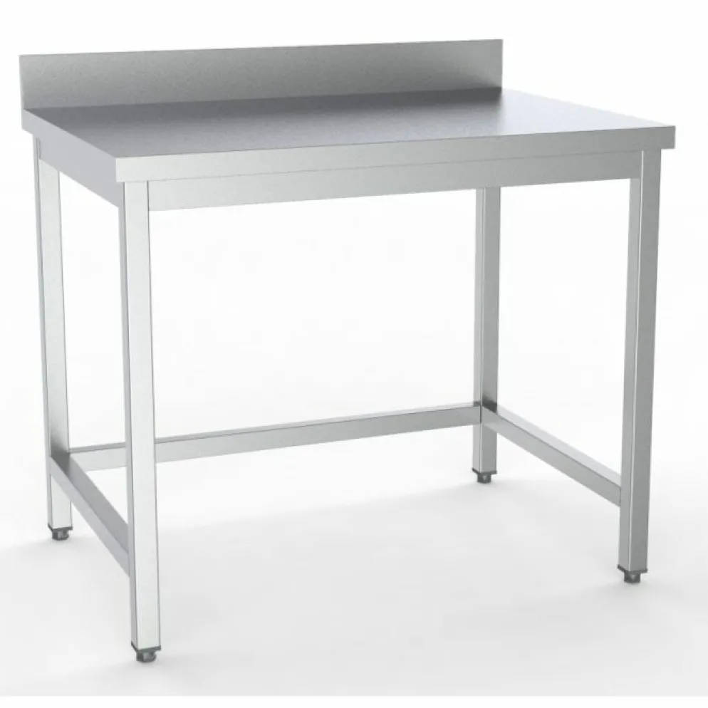 Arbeitstisch 2000 mm, offener Unterbau, mit Aufkantung, 600 mm tief