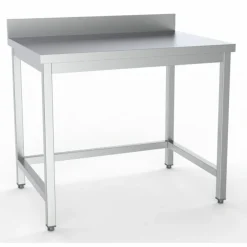 Arbeitstisch 900 mm, offener Unterbau, mit Aufkantung, 700 mm tief