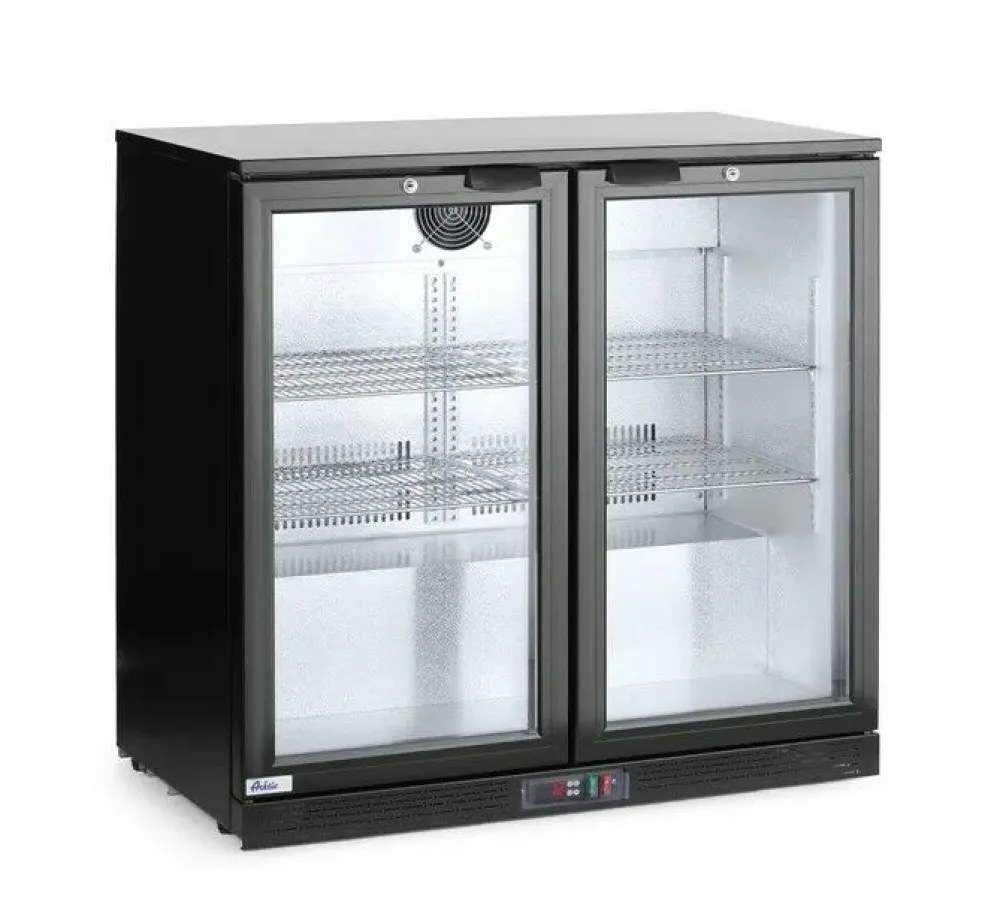 Arktic Barkühlschrank doppelte Glastür Rückseite 900 mm