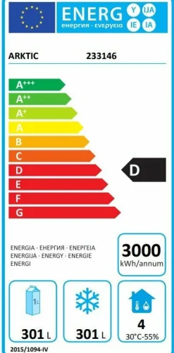 Arktic Edelstahl Kühl- und Gefrierschrank Profi Line 420 + 420 Liter