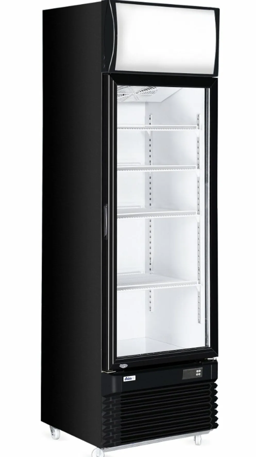 ARKTIC Glastür Kühlschrank mit Leuchtkasten 313L