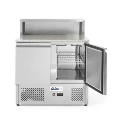 Arktic Pizzatisch 2-türig 300 L mit Granitarbeitsplatte, Edelstahl 900 mm