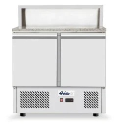 Arktic Pizzatisch 2-türig 300 L mit Granitarbeitsplatte, Edelstahl 900 mm