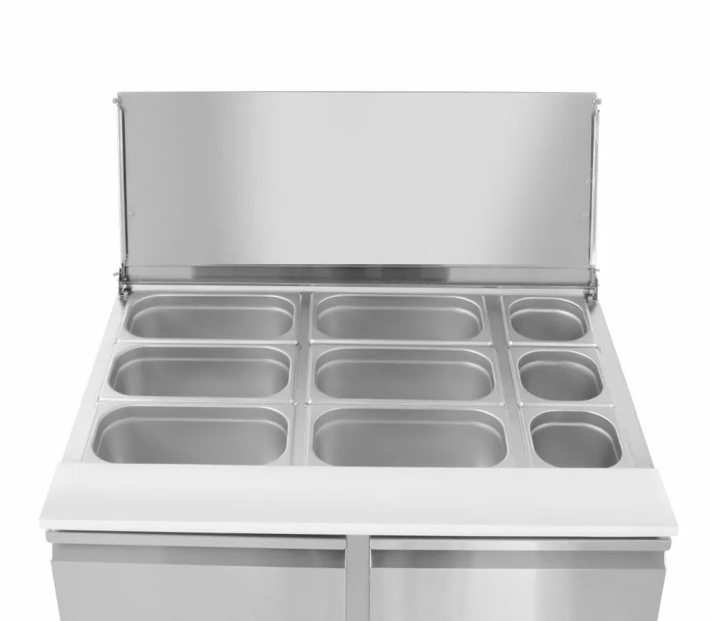 ARKTIC Saladette Kühltisch 2-türig 300L, Breite 900mm
