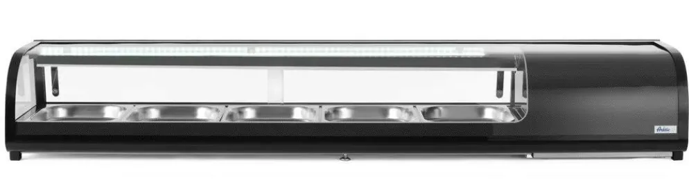 Arktic Sushi-Kühlvitrine für 5x GN 1/2 Edelstahl 1800 mm, Tischgerät