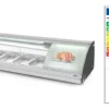 Arktic Sushi-Kühlvitrine für 5x GN 1/3 Edelstahl 1307mm, Tischgerät