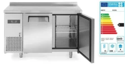 Arktic Tiefkühltisch 2-türig, 1200mm Edelstahl 220 L Kitchen Line,