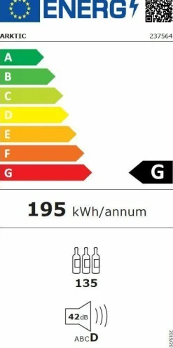 ARKTIC Weinkühler zwei Zonen 135 flaschen 387L