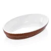 Auflauf Backform 24 x 14 x 4,5 cm, braun, Porzellan