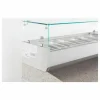 Aufsatzvitrine für 6x 1/3 GN-Behälter, Edelstahl, statische Kühlung