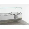 Aufsatzvitrine für 9x 1/3 GN-Behälter, Edelstahl, statische Kühlung