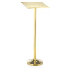 Auslagepult Infopult 44x34,5x118cm, Goldfarbe