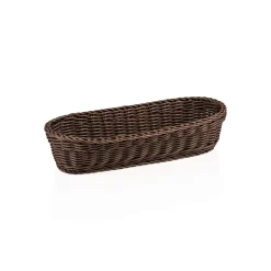Baguettekorb WEAVER PRO Systemkörbe, 40 x 16 x 8 cm, oval, braun, Polypropylen
