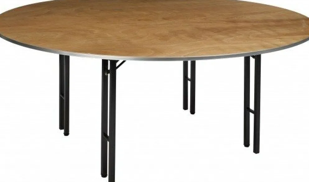 Banketttisch Eco rund Ø 183 cm – klappbar, Multiplexplatte