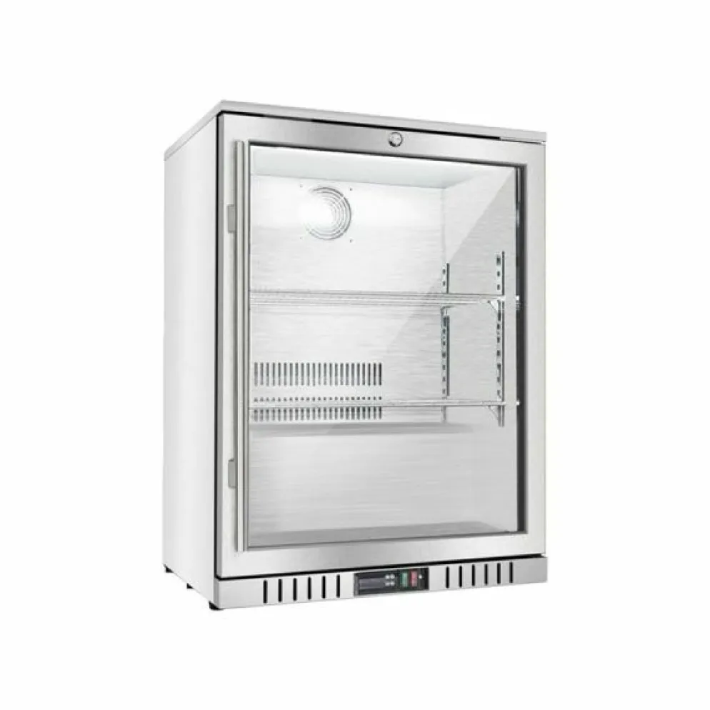 Bar Display Cooler Edelstahl 1 Flügeltür, 133 Liter, 600 mm