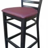 Barhocker David 200H Sitz bordeaux, Beizton Wenge