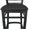 Barhocker David 200H Sitz schwarz, Beizton Wenge