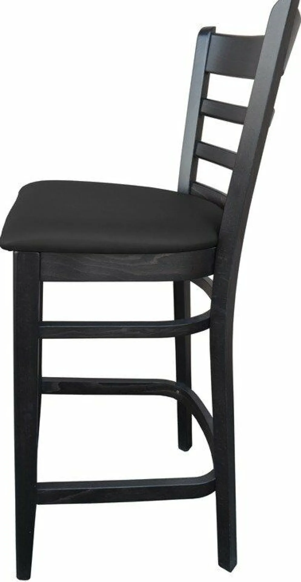 Barhocker David 200H Sitz schwarz, Beizton Wenge