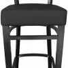 Barhocker Randy-H Sitz in schwarz, Beizton Wenge
