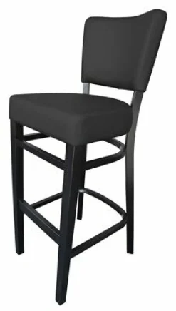 Barhocker Randy-H Sitz in schwarz, Beizton Wenge