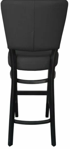 Barhocker Randy-H Sitz in schwarz, Beizton Wenge