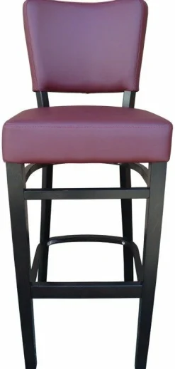 Barhocker Randy Sitz bordeaux, Beizton in Wenge