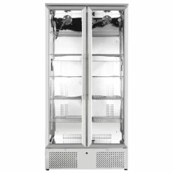 Barkühler Glastürkühlschrank Edelstahl 2 Türen 900 mm, 458 Liter