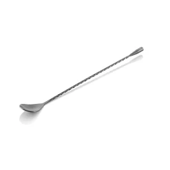 Barlöffel Twisted Classic NOCTURN, 30 cm, gun metal, Chromnickelstahl 18/8