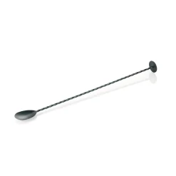 Barlöffel Twisted NOCTURN, mit Stößelende, 33,5 cm, blau matt, Chromnickelstahl 18/8