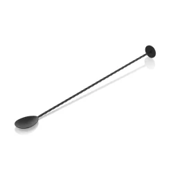 Barlöffel Twisted NOCTURN, mit Stößelende, 33,5 cm, schwarz matt, Chromnickelstahl 18/8