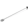 Barlöffel Twisted NOCTURN, mit Stößelende, 40 cm, gun metal, Chromnickelstahl 18/8