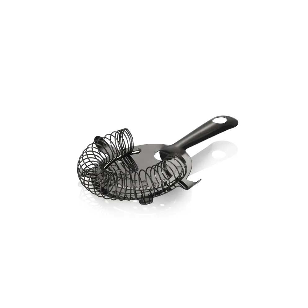 Barsieb, Ø 8 cm, 15 cm, schwarz, Chromnickelstahl, PVD Beschichtung