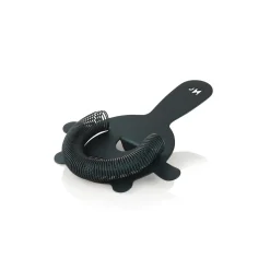 Barsieb NOCTURN mit Feder, 4 Zinken, Ø 8 cm, blau matt, Chromnickelstahl 18/8