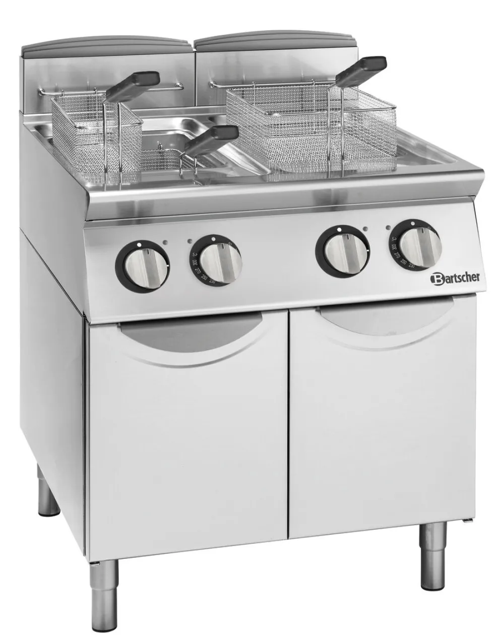 Bartscher 2 Becken Fritteuse 900 E2-21, 39kW, 21 Liter