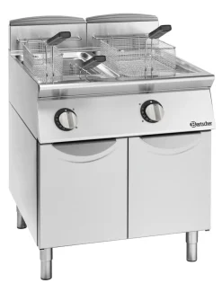 Bartscher 2 Becken Gas-Fritteuse 900 G2-21, 40kW, 21 Liter