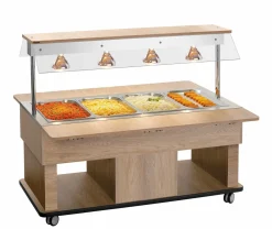 Bartscher Buffetwagen warm Kids W4110-150U, 4x 1/1 GN, Ulme