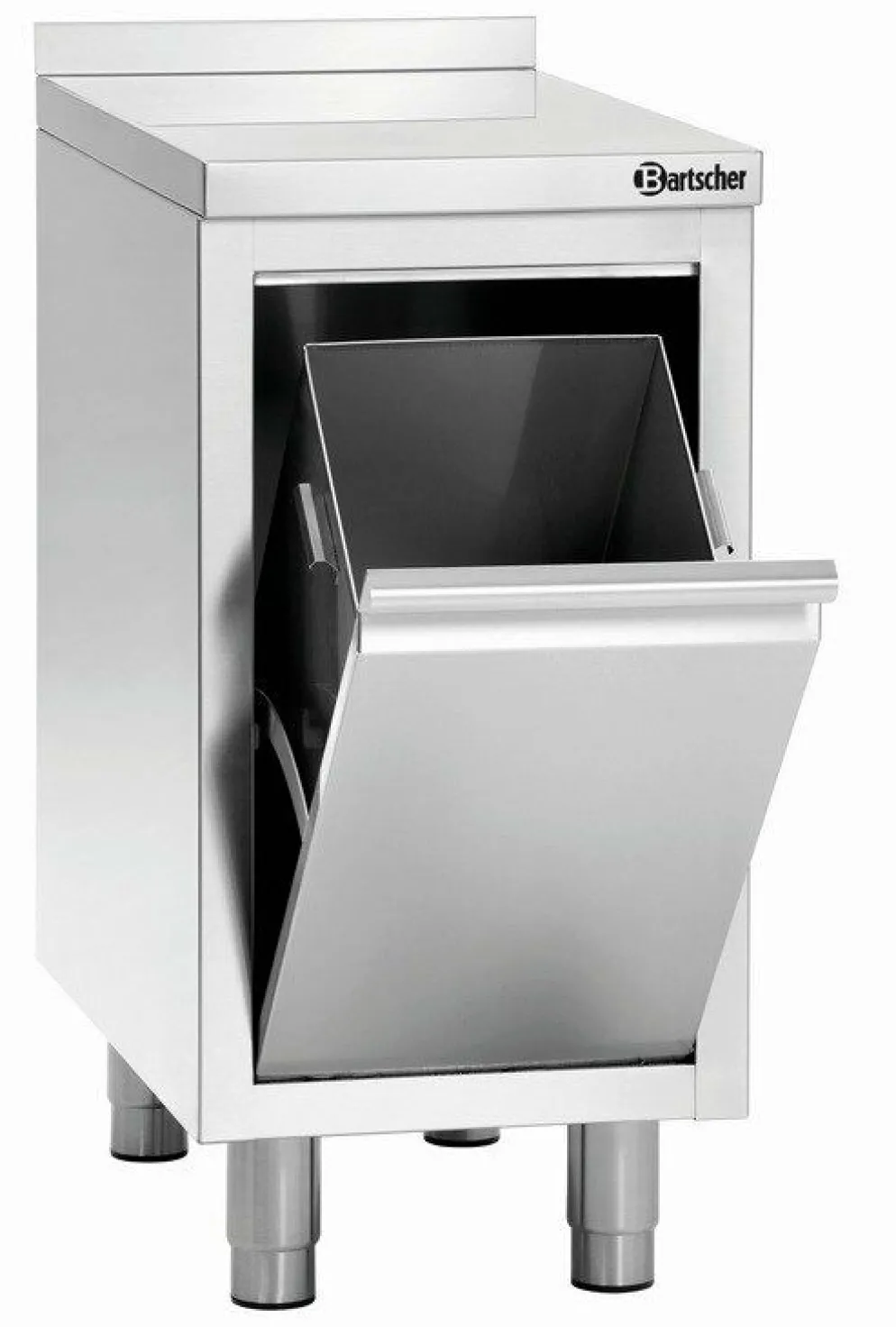 Bartscher Edelstahl Abfalleimerschrank, 28 Liter, Breite: 400 mm