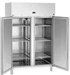 BARTSCHER Edelstahl Kühlschrank 1400, 2 Türen GN 2/1, 1400 L 1320x855x2050mm
