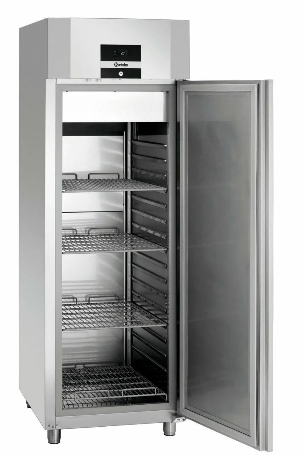 BARTSCHER Edelstahl Kühlschrank 700 Liter, 1 Tür GN 2/1, Breite 705mm