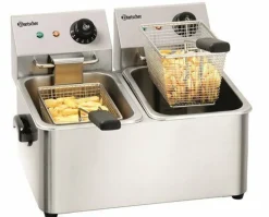 Bartscher Elektro-Doppel-Fritteuse "SNACK II" 2 x 4 Liter